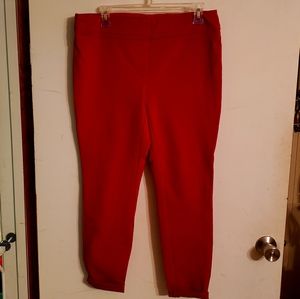 Size 12 Rachel Zoe red cropped pants